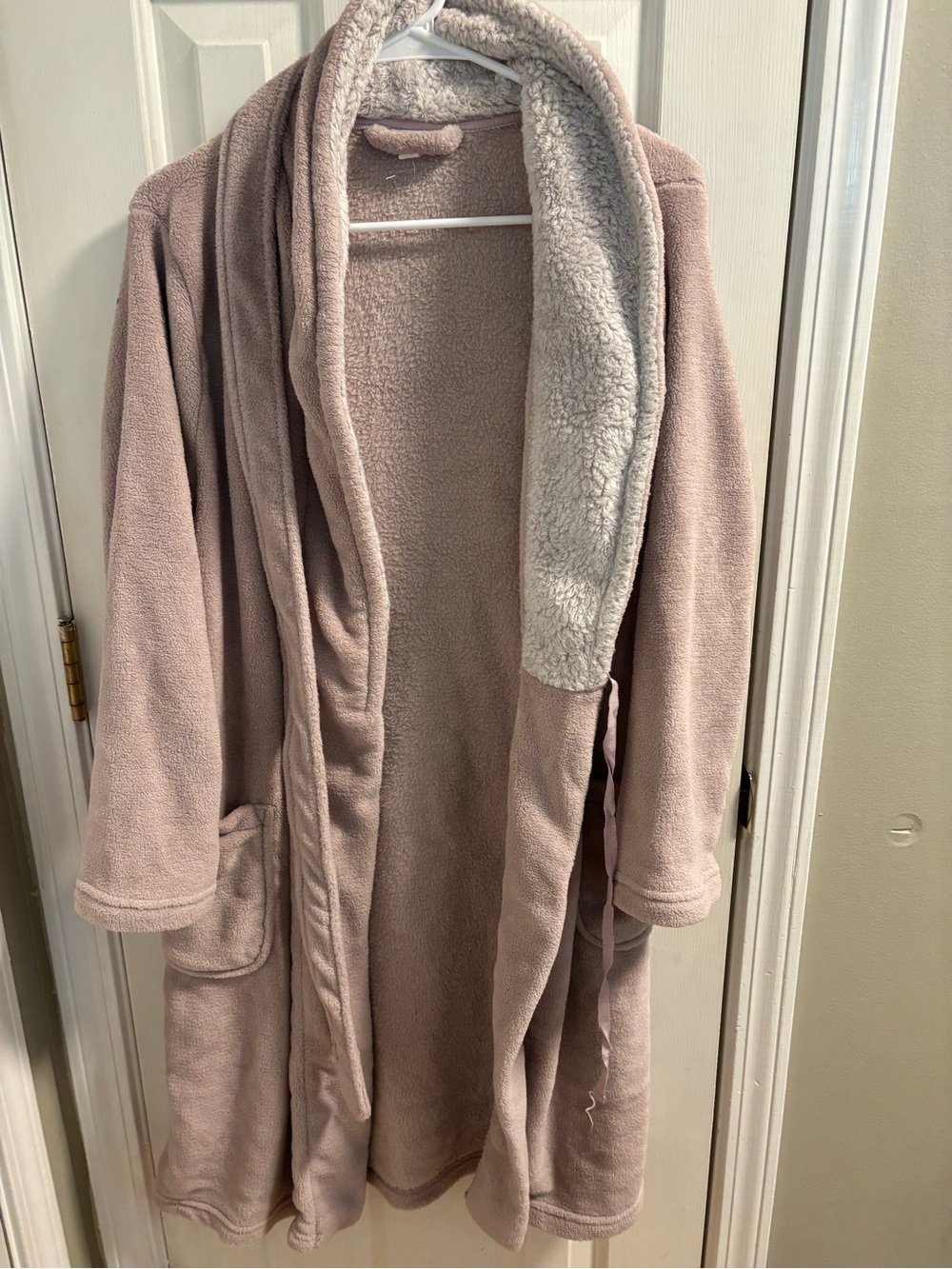 Ulta Beauty Plush Sherpa Fleece Plush Robe Mauve Pink L/XL